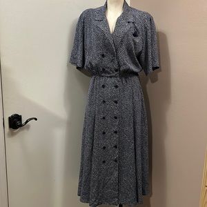 VINTAGE Liz Claiborne Double Chested Aline Maxi Dress size 12